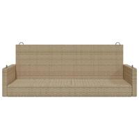 Schommelbank 119x56x48 cm poly rattan beige - thumbnail