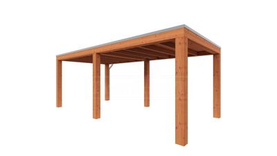 Trendhout Overkapping Palermo XXL 610x315 cm- Plat dak- Hout- Trendhout