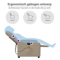 Massagestoel verstelbaar kunstleer cappuccinokleurig - thumbnail