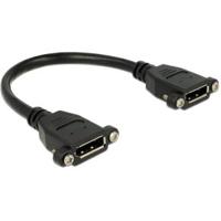 DeLOCK 0.5m F-F DisplayPort Zwart - thumbnail
