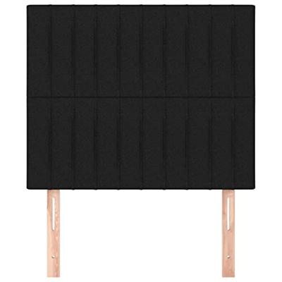 Hoofdborden 2 st 80x5x78/88 cm stof zwart Hoofdborden 2 st 80x5x78/88 cm stof zwart