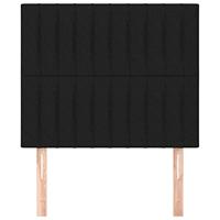 Hoofdborden 2 st 80x5x78/88 cm stof zwart - thumbnail