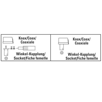 Hama Antennekoppeling Coax-hoek Schroefbaar