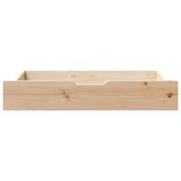 Bedlades 2 st met wieltjes 95x55x16 cm massief grenenhout - thumbnail