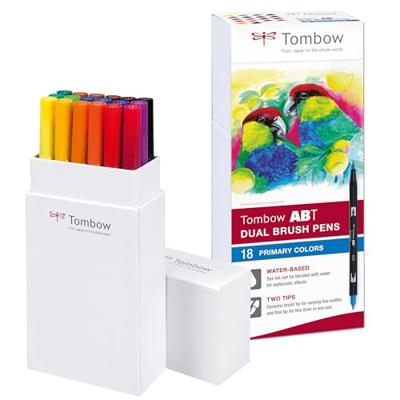 Tombow • brush pen abt dual brush pen 18x primary colors