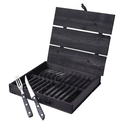 Gense - Old Farmer Classic Steak Cutlery 12 pcs - Black (704792)