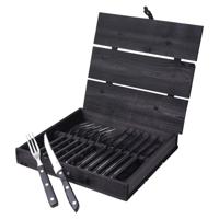 Gense - Old Farmer Classic Steak Cutlery 12 pcs - Black (704792) - thumbnail