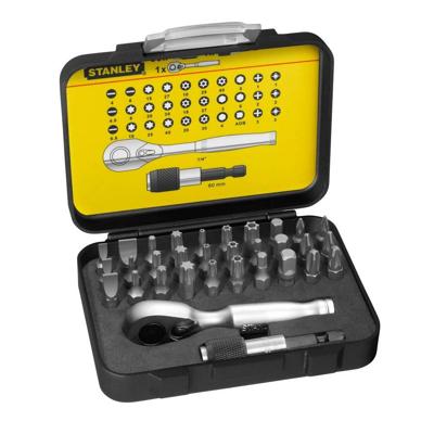 Stanley handgereedschap Bitset Expert Pro 1/4" - Ratelsleutel (32 delig) - 1-13-904