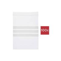 TRU COMPONENTS Hersluitbare zak met etiketstrook (l x b) 150 mm x 100 mm Transparant Polyethyleen 100 stuk(s) - thumbnail