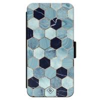 iPhone 13 flipcase - Blue cubes - thumbnail