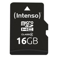 Intenso 16 GB Micro SDHC-Card microSDHC-kaart 16 GB Class 4 Incl. SD-adapter - thumbnail