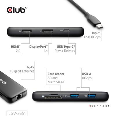 club3D CSV-2551 USB-C dockingstation