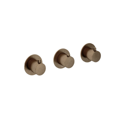 Douchethermostaat Hotbath Cobber Inbouw Met 2 Stopkranen Verouderd Messing (excl. inbouwdeel) Living Colours