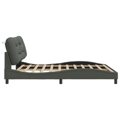 Bedframe zonder matras stof donkergrijs 180x200 cm