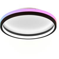 LED Plafondlamp - Plafondverlichting - Trion Kio - 18W - RGBW - Dimbaar - Aanpasbare Kleur - Afstandsbediening - Rond - Mat Zwart - Metaal - thumbnail