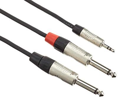Stagg NYC2/MPS2PR Y-kabel Minijack-2 X Jack Mono