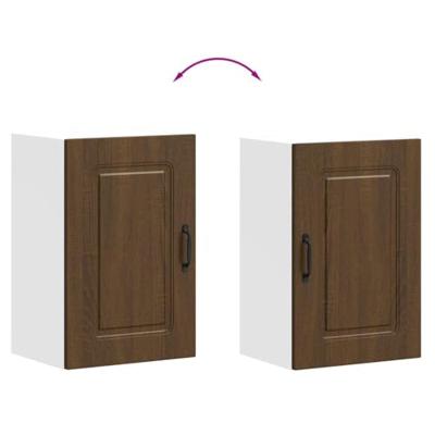 Keukenwandkast Kalmar bewerkt hout bruin eikenkleur