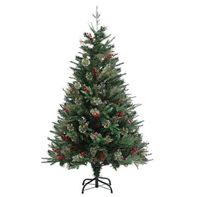 VidaXL Kerstboom met dennenappels 120 cm pvc en pe groen