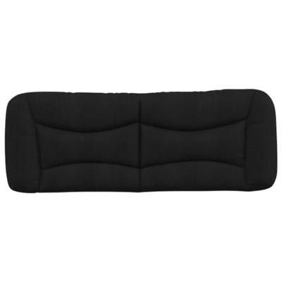 Hoofdbordkussen 120 cm stof zwart