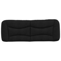 Hoofdbordkussen 120 cm stof zwart - thumbnail