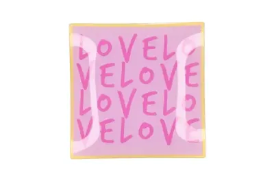 PLATE SQUARE LOVE LOVE 18X18X2CM