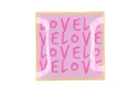 PLATE SQUARE LOVE LOVE 18X18X2CM - thumbnail