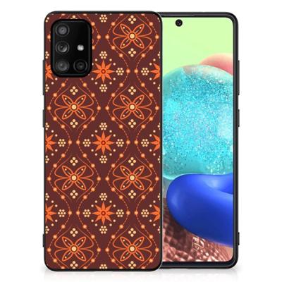 Samsung Galaxy A71 Back Case Batik Brown