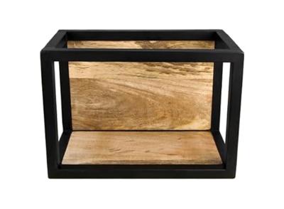 HSM Collection wandbox Levels - naturel/zwart - 35x18x25 cm