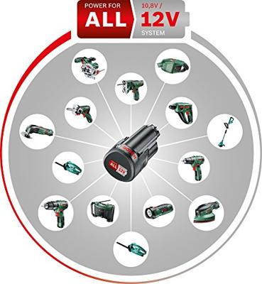 Bosch Groen EasyVac 12 set 12V Li-Ion accu handstofzuiger set (1x 2,5Ah accu) - 06033D0001