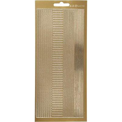 Creativ Company Stickers, randen, vel 10x23 cm, goud, 1 vel