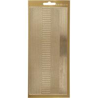 Creativ Company Stickers, randen, vel 10x23 cm, goud, 1 vel - thumbnail