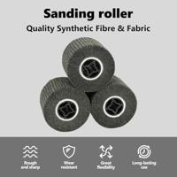 VidaXL Schuurrollen 3 pcs zwart 12 x 12 x 10 cm synthetische vezel - thumbnail