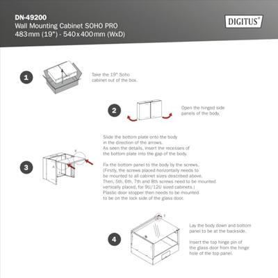 Digitus DN-49200 rack 4U Wandrek Grijs - thumbnail