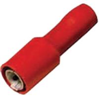 Intercable 180862 Ronde connector huls 0.50 mm² 1 mm² Stift-Ø: 4 mm Volledig geïsoleerd Rood 1 stuk(s) - thumbnail