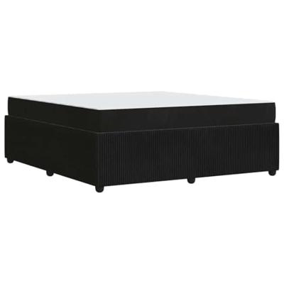 Bedframe met matras met matras Zwart 180 x 200 cm Fluweel