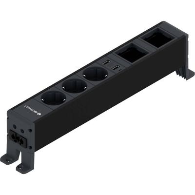 IB Connect 33203578/3 Bureaustekkerdoos 1 stuks Zwart Randaarde stekker IB Connect 33203578/3 Bureaustekkerdoos 1 stuks Zwart Randaarde stekker