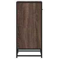 Dressoir 35,5x35x76 cm bewerkt hout en metaal bruin eikenkleur - thumbnail