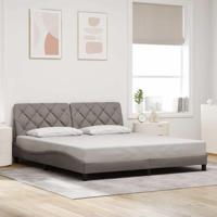 Bedframe zonder matras stof taupe 180x200 cm - thumbnail
