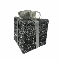 Kerstdecoratie Cadeau LED Zilver 20cm - thumbnail