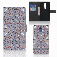 Nokia 3.1 Plus Bookcase Flower Tiles - thumbnail
