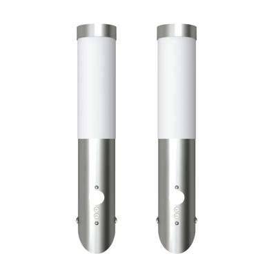 VidaXL Buitenlamp rvs enego met sensor (2 stuks)