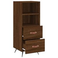 Dressoir 34,5x34x90 cm bewerkt hout bruineikenkleurig - thumbnail