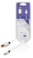 König knm39300w10 sync and charge kabel 8-pins lightning male - usb 2.0 a male 1,00 m wit - thumbnail