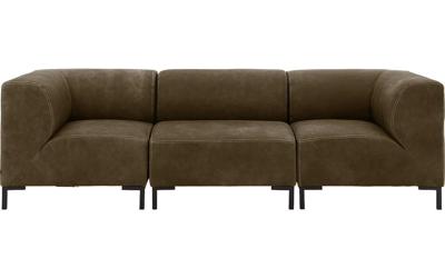 Goossens Excellent Bank Marshall groen, leer, 1,5-zits, urban industrieel Goossens Excellent Bank Marshall groen, leer, 1,5-zits, urban industrieel