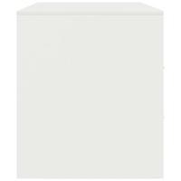 Tv-meubel 99x39x44 cm staal wit - thumbnail