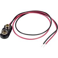 TRU COMPONENTS 18-0097 Batterijclip Aantal cellen: 1 9V (blok) Drukknopaansluiting (l x b x h) 24.5 x 11.8 x 7.3 mm - thumbnail