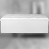 Monzana Zitbank - 114 cm - met - opslagruimte - in - Wit - thumbnail
