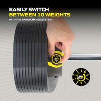 Tunturi MX Select MX100 Verstelbare halterstang en EZ Curl Bar met standaard 45,5 kg - thumbnail