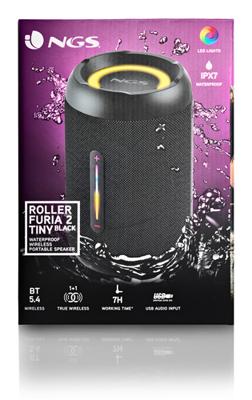 Dankzij de draagbare Bluetooth®-luidsprekers NGS ROLLERFURIA2TINYBLACK Zwart 20 W