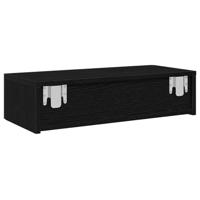 Wandschap met lades 60x26,5x15 cm bewerkt hout zwart - thumbnail